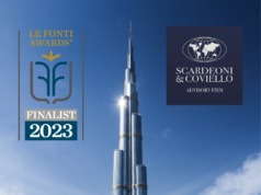 L’ECCELLENZA PROFESSIONALE A DUBAI: LO STUDIO SCARDEONI & COVIELLO FINALISTA A LE FONTI GLOBAL AWARDS PREMIO DUBAI